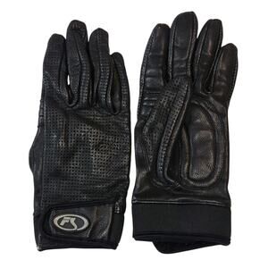 GOAT SKIN LEATHER Motorcycle Padded Gloves SMALL WOMEN Riding Black Full Finger